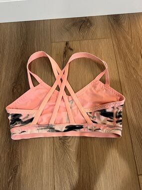 Lululemon Camo Waterbound Pink Strappy bra swim top Size 8